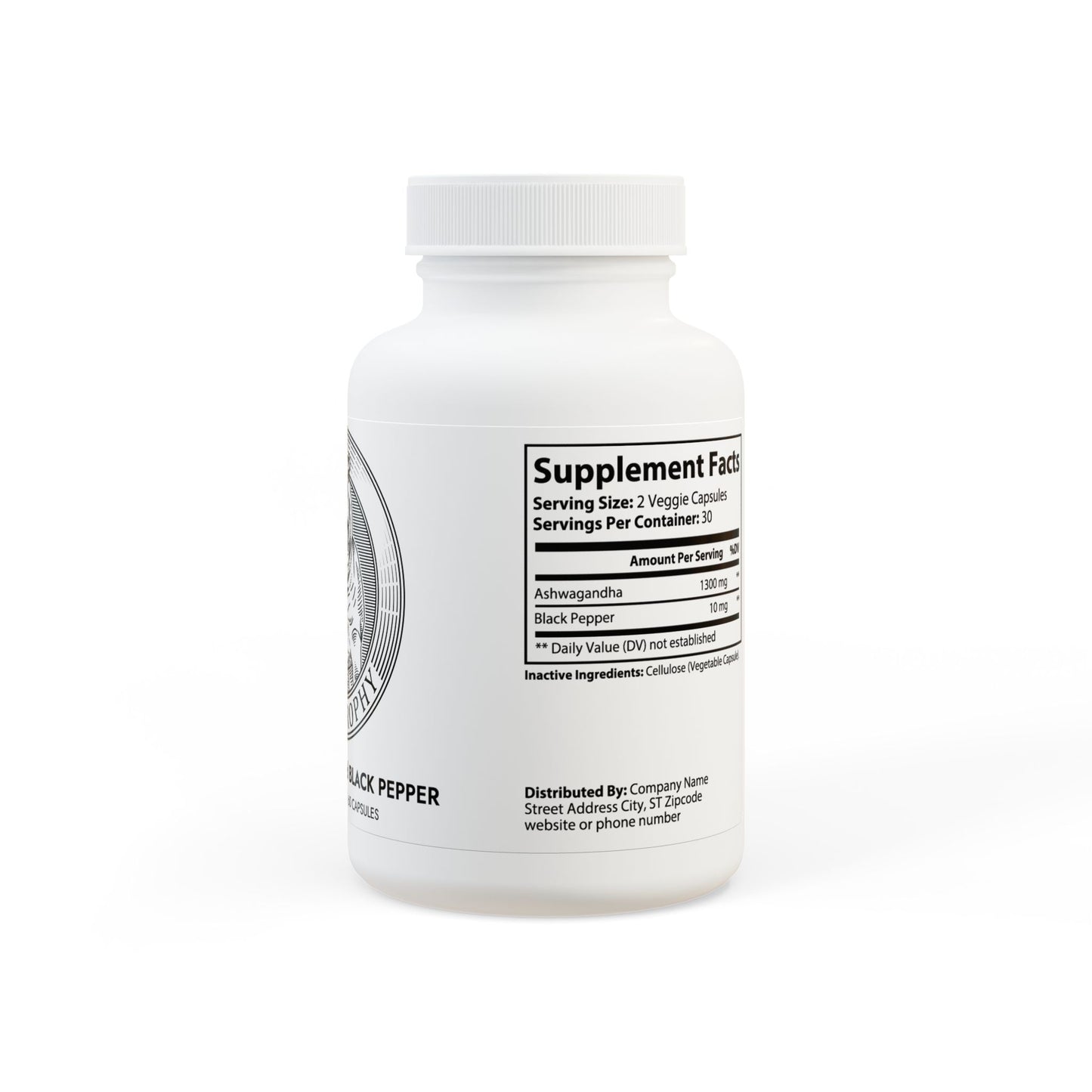 Ashwagandha and Black Pepper Supplement (60 capsules)